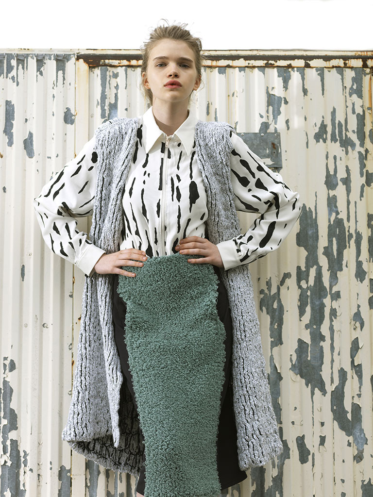 Daily Way Home, Katharina Diezl, Abschlusskollektion 2013/14 – diverse Textilien; Kollektion bestehend aus sechs Outfits/zwölf Teilen, Foto: Elfie Semotan
